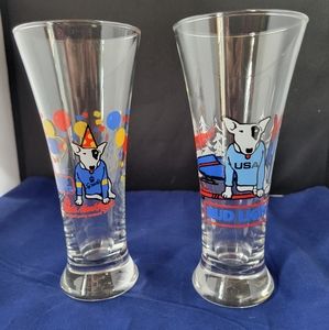 Two Vintage 1987 Bud Light Anheuser-Busch Spuds MacKenzie Mug/Cup Unisex 